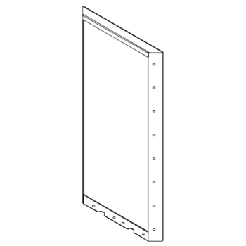 Πάνελ από ατσάλι επίστρωση πούδρας 80 x 40 cm