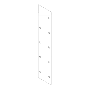 γωνιά Χάλυβας Corten 180° 50 cm