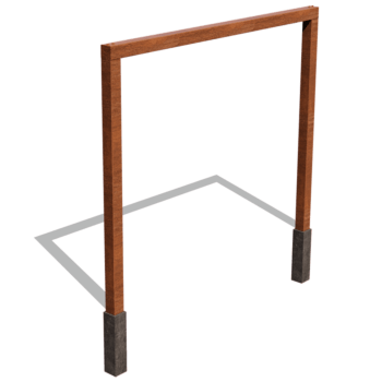 Πέργκολα από ατσάλι corten ίσιο 300 cm
