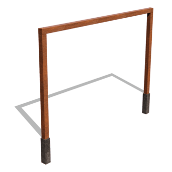 Πέργκολα από ατσάλι corten ίσιο 400 cm
