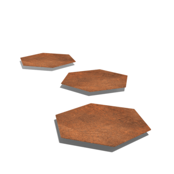Πλάκα από ατσάλι corten Εξάγωνο 50