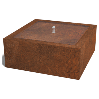 Συντριβάνι από ατσάλι corten 100 x 100 x 40 cm