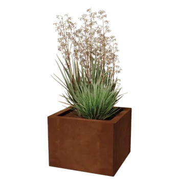Ζαρντινιέρα από χάλυβα Corten - Τετράγωνο - 40 x 40 cm