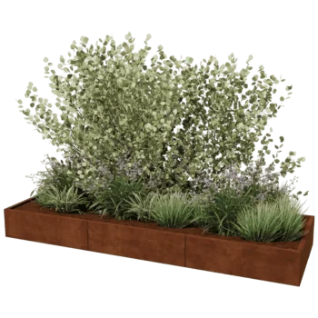 Ζαρντινιέρα από χάλυβα Corten XXL - Ορθογώνιο - 300 x 100 cm