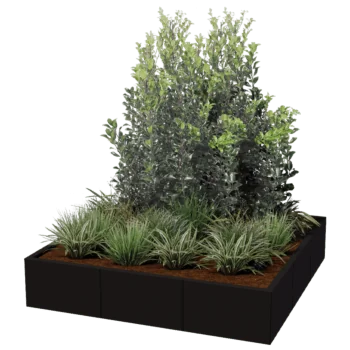 Ζαρντινιέρα από χάλυβα XXL - Τετράγωνο - 150 x 150 cm