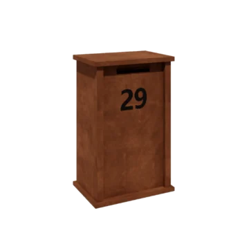 Γραμματοκιβώτιο από χάλυβα Corten - Arizona M - 60 x 40 x 100 cm