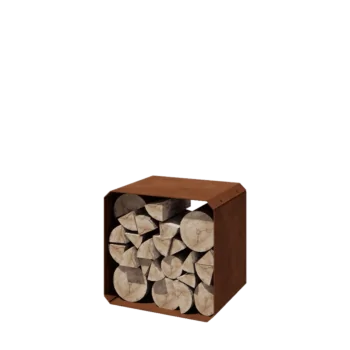 Αποθήκευση ξύλου από χάλυβα Corten - Colorado 1 τεμάχιο - 40 x 40 x 40 cm