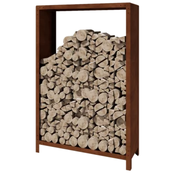 Αποθήκευση ξύλου από χάλυβα Corten - Indiana - 120 x 40 x 180 cm