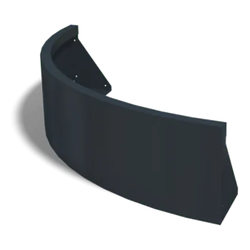 Τοίχος συγκράτησης από χάλυβα - Εξωτερική καμπυλή - 100 x 100 x 30 cm