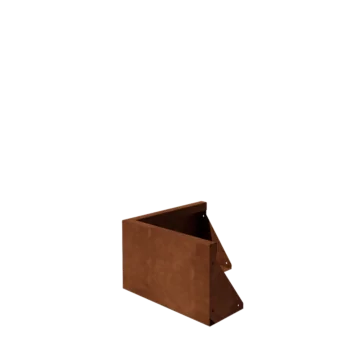 Τοίχος συγκράτησης από χάλυβα Corten - Εξωτερική γωνία - 50 x 50 x 30 cm