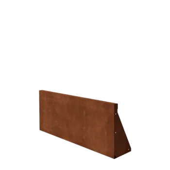 Τοίχος συγκράτησης από χάλυβα Corten - Ίσιο - 100 x 40 cm
