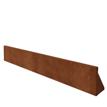 Τοίχος συγκράτησης από χάλυβα Corten - Ίσιο - 200 x 30 cm