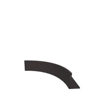 Τοίχος συγκράτησης από χάλυβα - Εσωτερική καμπυλή - 100 x 100 x 30 cm - RAL7016 ματ (ανθρακί γκρι)