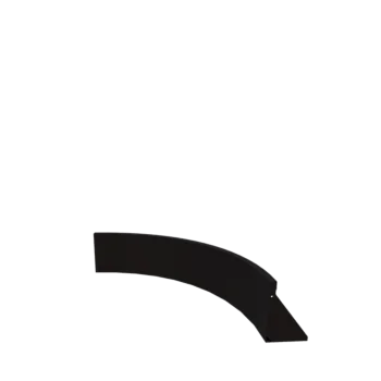 Τοίχος συγκράτησης από χάλυβα - Εσωτερική καμπυλή - 100 x 100 x 30 cm - RAL9005 ματ (μαύρο)