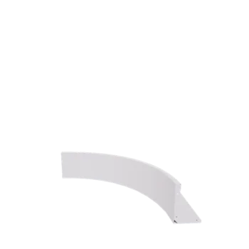 Τοίχος συγκράτησης από χάλυβα - Εσωτερική καμπυλή - 100 x 100 x 30 cm - RAL9010 ματ (λευκό)