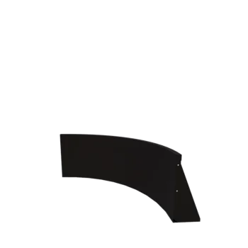 Τοίχος συγκράτησης από χάλυβα - Εσωτερική καμπυλή - 100 x 100 x 50 cm - RAL9005 ματ (μαύρο)
