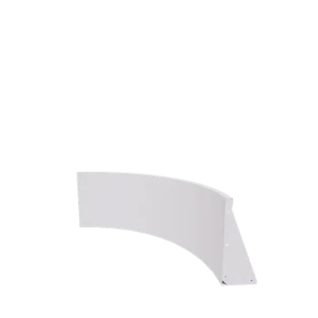 Τοίχος συγκράτησης από χάλυβα - Εσωτερική καμπυλή - 100 x 100 x 50 cm - RAL9010 ματ (λευκό)