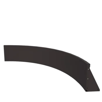 Τοίχος συγκράτησης από χάλυβα - Εσωτερική καμπυλή - 150 x 150 x 40 cm - RAL7016 ματ (ανθρακί γκρι)