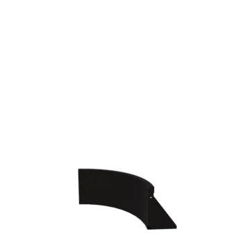 Τοίχος συγκράτησης από χάλυβα - Εσωτερική καμπυλή - 50 x 50 x 30 cm - RAL9005 ματ (μαύρο)