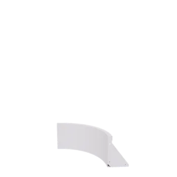 Τοίχος συγκράτησης από χάλυβα - Εσωτερική καμπυλή - 50 x 50 x 30 cm - RAL9010 ματ (λευκό)