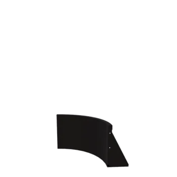 Τοίχος συγκράτησης από χάλυβα - Εσωτερική καμπυλή - 50 x 50 x 40 cm - RAL9005 ματ (μαύρο)