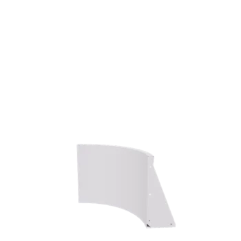 Τοίχος συγκράτησης από χάλυβα - Εσωτερική καμπυλή - 50 x 50 x 50 cm - RAL9010 ματ (λευκό)