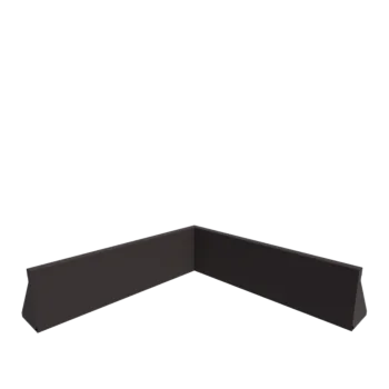 Τοίχος συγκράτησης από χάλυβα - Εσωτερική γωνία - 100 x 100 x 30 cm - Άλλο χρώμα RAL