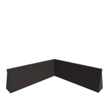 Τοίχος συγκράτησης από χάλυβα - Εσωτερική γωνία - 100 x 100 x 40 cm - Άλλο χρώμα RAL