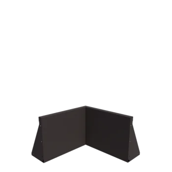 Τοίχος συγκράτησης από χάλυβα - Εσωτερική γωνία - 50 x 50 x 40 cm - Άλλο χρώμα RAL