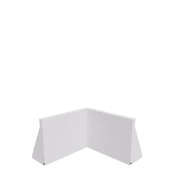 Τοίχος συγκράτησης από χάλυβα - Εσωτερική γωνία - 50 x 50 x 40 cm - RAL9010 ματ (λευκό)