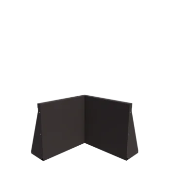 Τοίχος συγκράτησης από χάλυβα - Εσωτερική γωνία - 50 x 50 x 50 cm - RAL7016 ματ (ανθρακί γκρι)