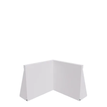 Τοίχος συγκράτησης από χάλυβα - Εσωτερική γωνία - 50 x 50 x 50 cm - RAL9010 ματ (λευκό)