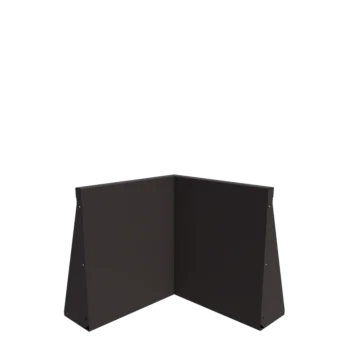 Τοίχος συγκράτησης από χάλυβα - Εσωτερική γωνία - 50 x 50 x 60 cm - Άλλο χρώμα RAL