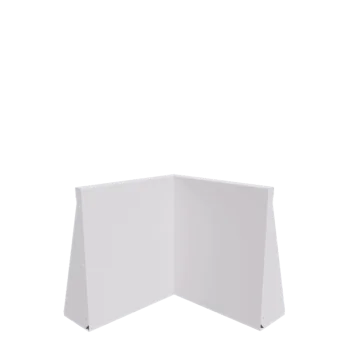 Τοίχος συγκράτησης από χάλυβα - Εσωτερική γωνία - 50 x 50 x 60 cm - RAL9010 ματ (λευκό)