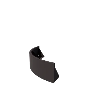 Τοίχος συγκράτησης από χάλυβα - Εξωτερική καμπυλή - 100 x 100 x 30 cm - Άλλο χρώμα RAL