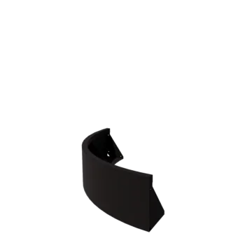 Τοίχος συγκράτησης από χάλυβα - Εξωτερική καμπυλή - 100 x 100 x 30 cm - RAL9005 ματ (μαύρο)