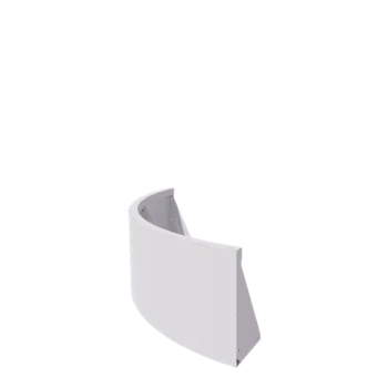 Τοίχος συγκράτησης από χάλυβα - Εξωτερική καμπυλή - 100 x 100 x 40 cm - RAL9010 ματ (λευκό)