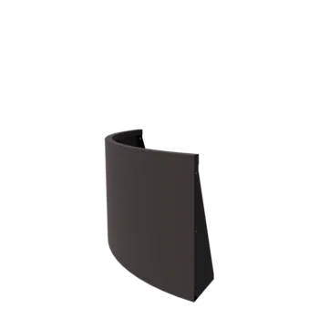 Τοίχος συγκράτησης από χάλυβα - Εξωτερική καμπυλή - 100 x 100 x 60 cm - RAL7016 ματt (ανθρακί γκρι)