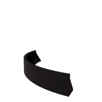 Τοίχος συγκράτησης από χάλυβα - Εξωτερική καμπυλή - 150 x 150 x 30 cm - RAL9005 ματ (μαύρο)