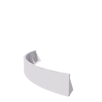 Τοίχος συγκράτησης από χάλυβα - Εξωτερική καμπυλή - 150 x 150 x 30 cm - RAL9010 ματ (λευκό)