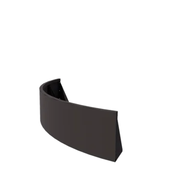 Τοίχος συγκράτησης από χάλυβα - Εξωτερική καμπυλή - 150 x 150 x 40 cm - Άλλο χρώμα RAL