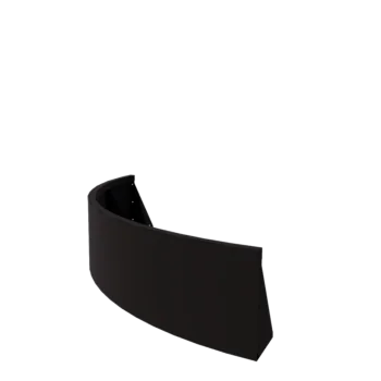 Τοίχος συγκράτησης από χάλυβα - Εξωτερική καμπυλή - 150 x 150 x 40 cm - RAL9005 ματ (μαύρο)