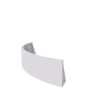 Τοίχος συγκράτησης από χάλυβα - Εξωτερική καμπυλή - 150 x 150 x 40 cm - RAL9010 ματ (λευκό)