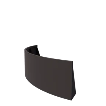 Τοίχος συγκράτησης από χάλυβα - Εξωτερική καμπυλή - 150 x 150 x 50 cm - RAL7016 ματ (ανθρακί γκρι)
