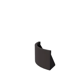 Τοίχος συγκράτησης από χάλυβα - Εξωτερική καμπυλή - 50 x 50 x 30 cm - Άλλο χρώμα RAL