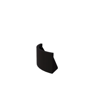 Τοίχος συγκράτησης από χάλυβα - Εξωτερική καμπυλή - 50 x 50 x 30 cm - RAL9005 ματ (μαύρο)