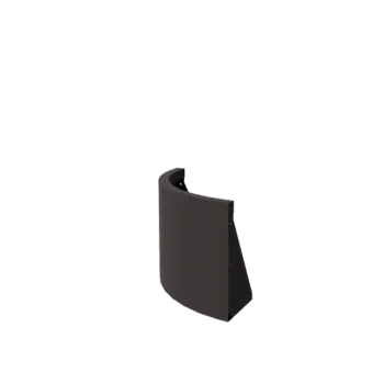 Τοίχος συγκράτησης από χάλυβα - Εξωτερική καμπυλή - 50 x 50 x 40 cm - RAL7016 ματ (ανθρακί γκρι)