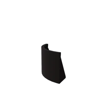 Τοίχος συγκράτησης από χάλυβα - Εξωτερική καμπυλή - 50 x 50 x 40 cm - RAL9005 ματ (μαύρο)