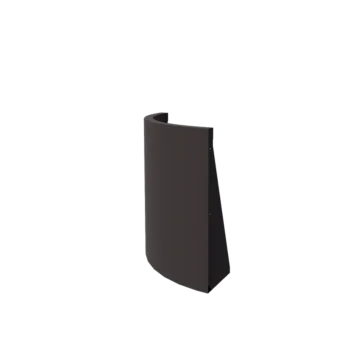 Τοίχος συγκράτησης από χάλυβα - Εξωτερική καμπυλή - 50 x 50 x 60 cm - RAL7016 ματ (ανθρακί γκρι)