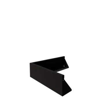 Τοίχος συγκράτησης από χάλυβα - Εξωτερική γωνία - 100 x 100 x 30 cm - RAL9005 ματ (μαύρο)